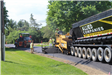 Paver laying hot mix asphalt on Sutters Lane in the Kirkwood Special Assessment District (S.A.D.)