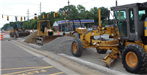 Grader and loaders on Walton Blvd. at the Sashabaw Rd. intersection in Waterford Township