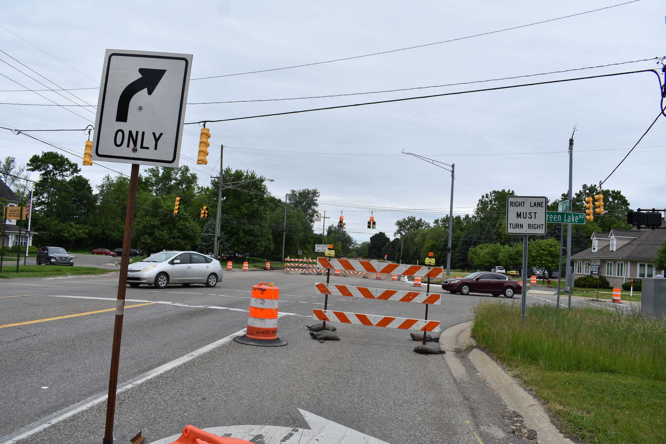 Green Lake Road just north of Pontiac Trail 