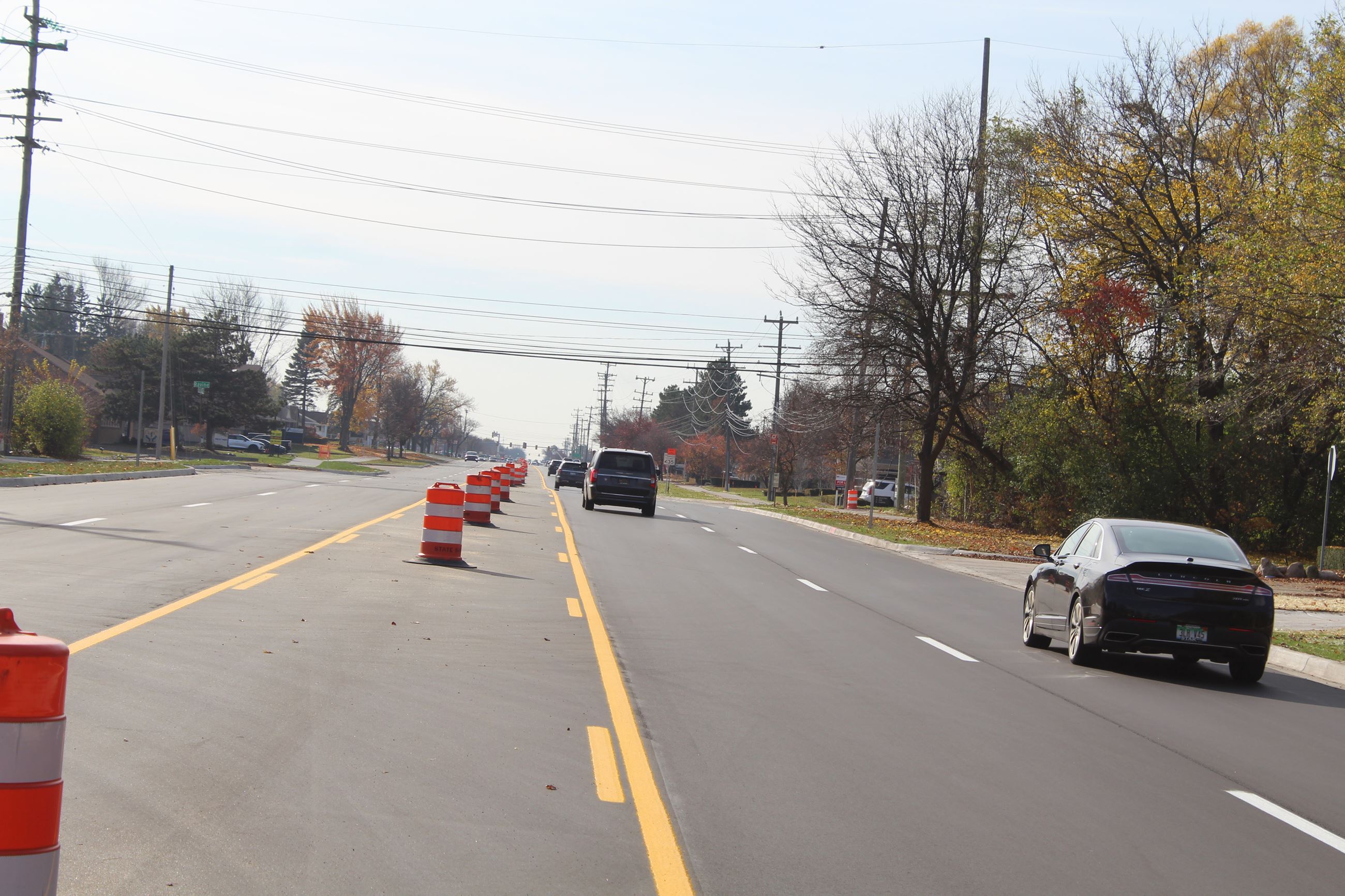 Orchard Lake Road, 13 Mile to 14 Mile Road, photo (taken prior to fully opening the road on Nov. 4, 
