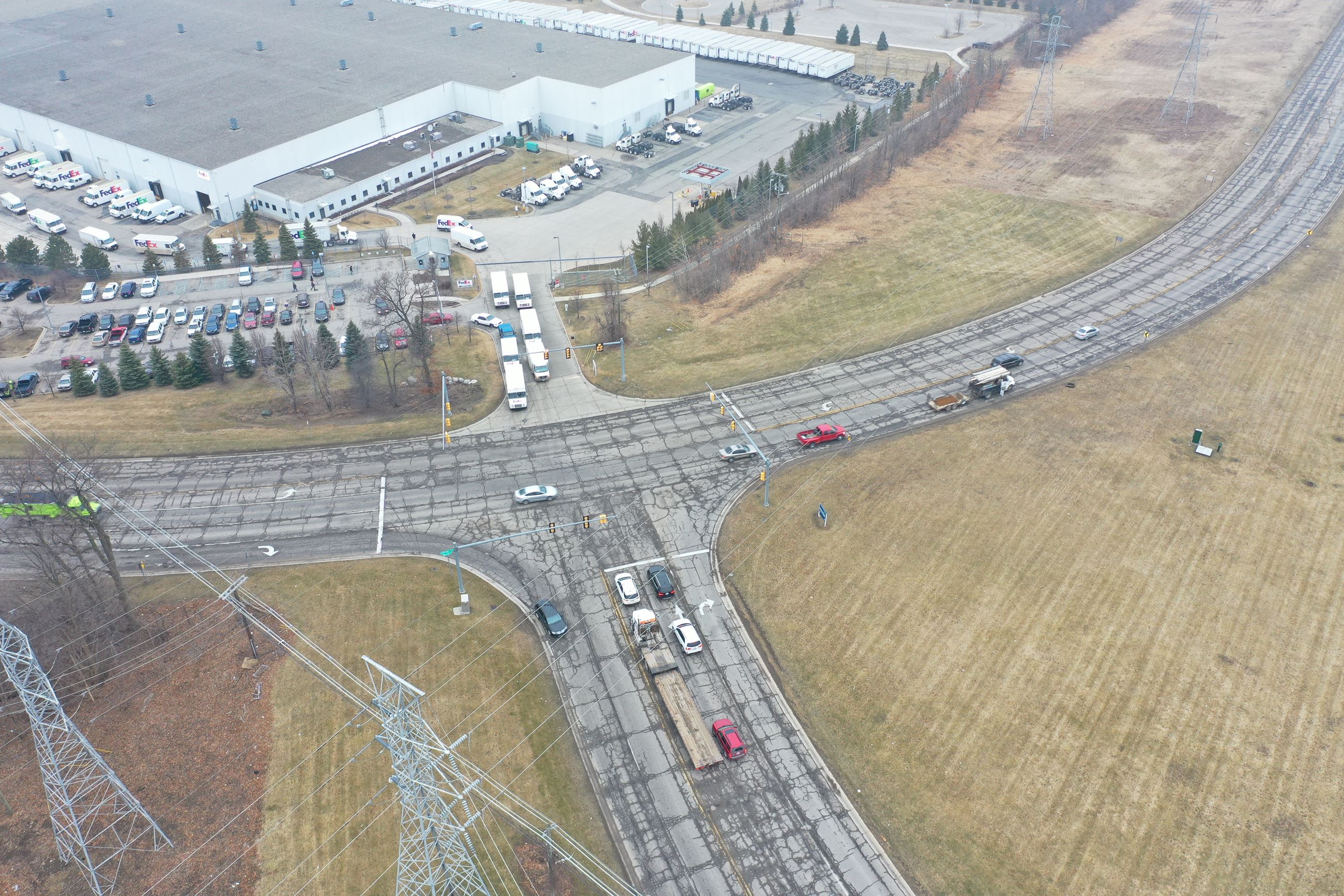 Brown, Giddings and Silver Bell roads prior to construction 