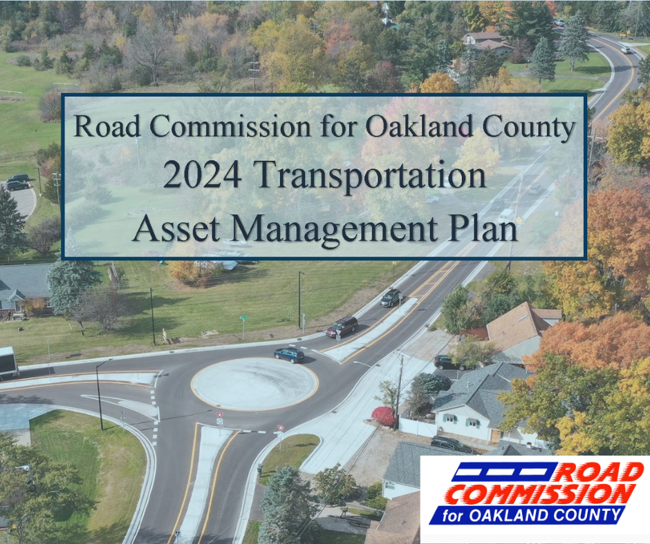 2024 Transportation Asset Management Plan for the RCOC cover image of a roundabout