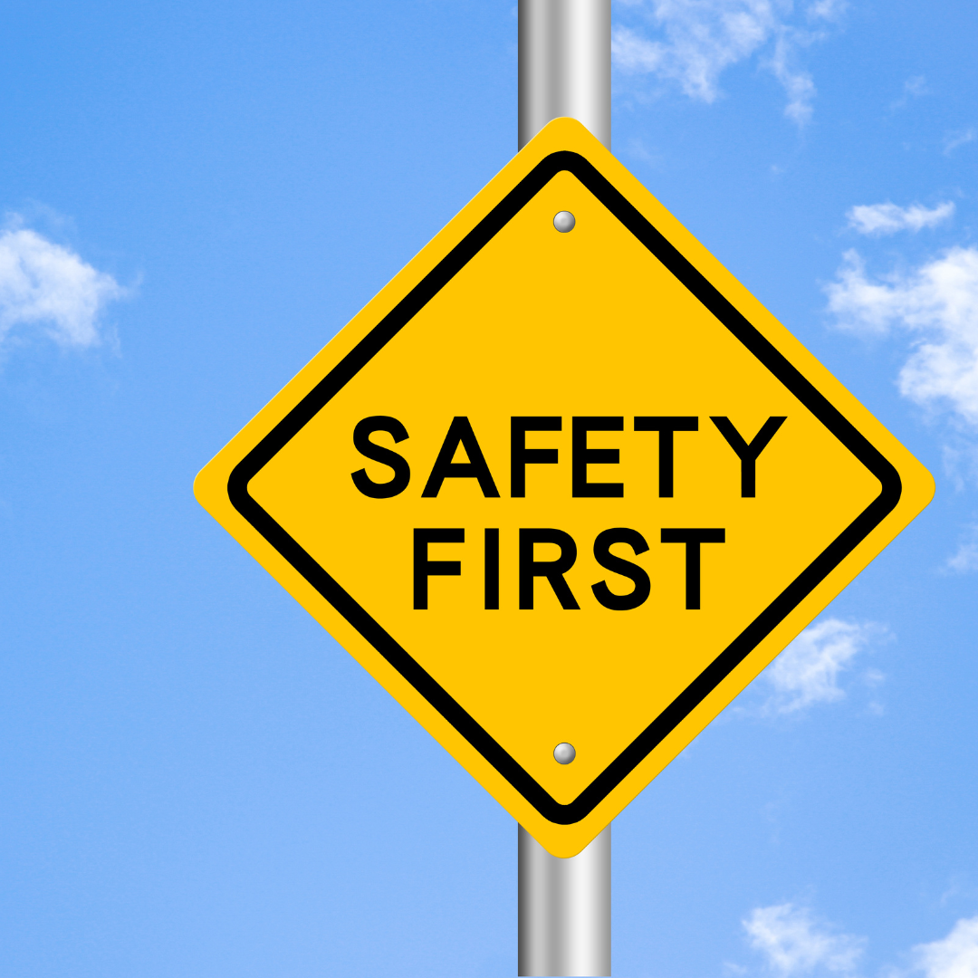 Traffic alert safety first sign