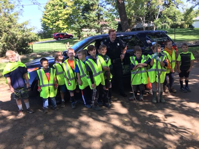 Cub Scouts clean-up others trash