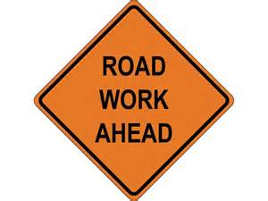 Road Work Ahead Sign