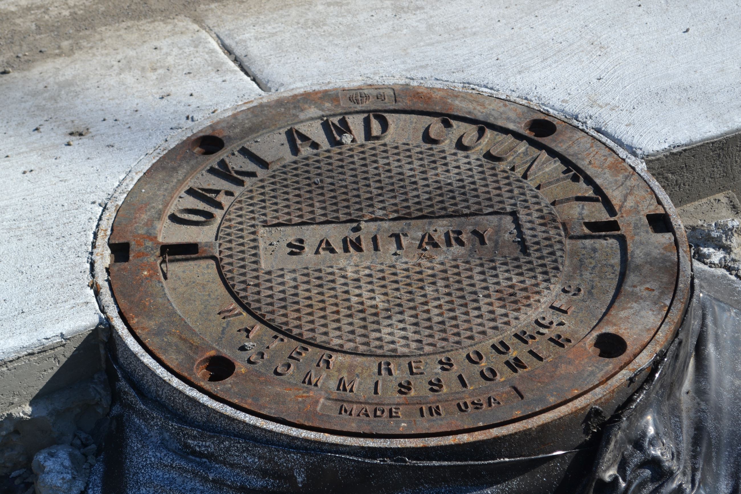 Water Resources Commissioner manhole cover