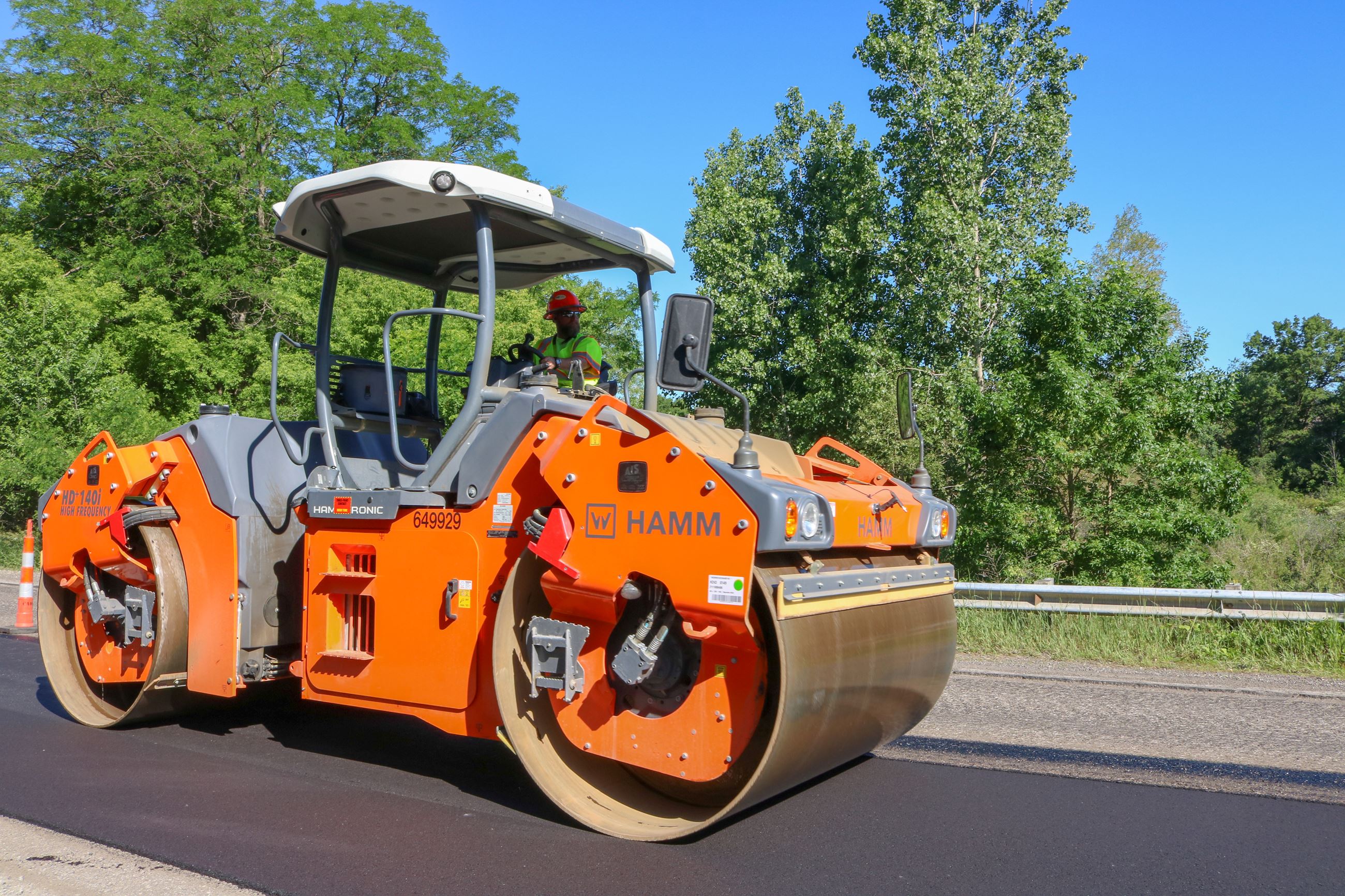 Spot resurfacing image with roller