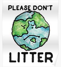 Please do not litter earth banner