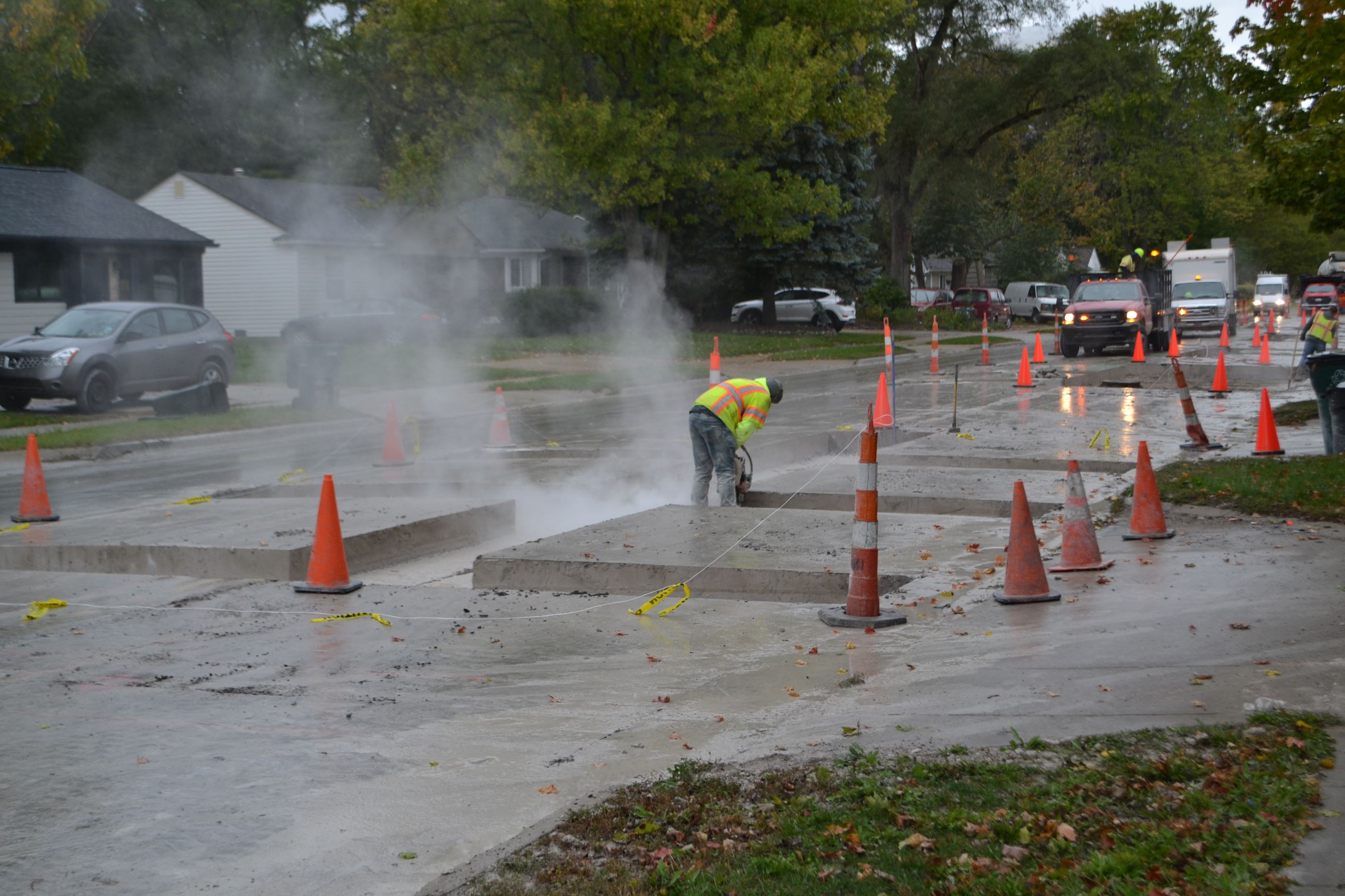 Where bad concrete was removed from
