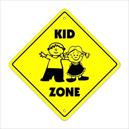Kid Zone sign