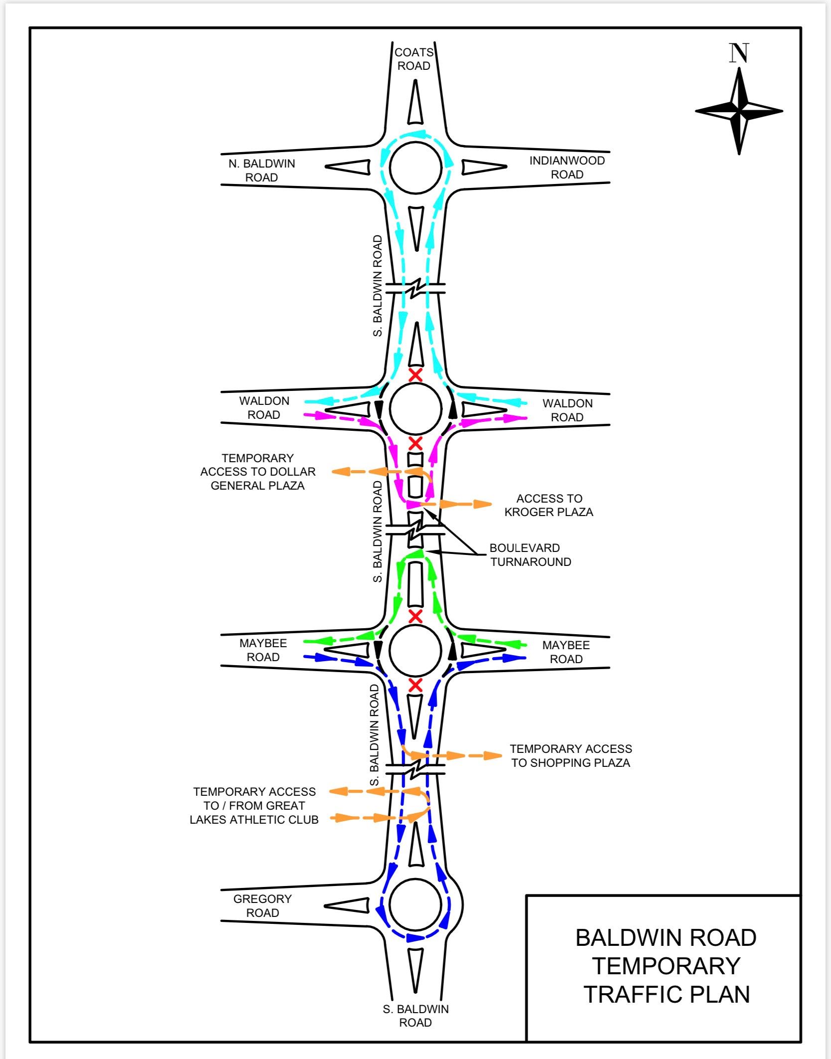 Baldwin Road detours expected to start on July 6, 2020