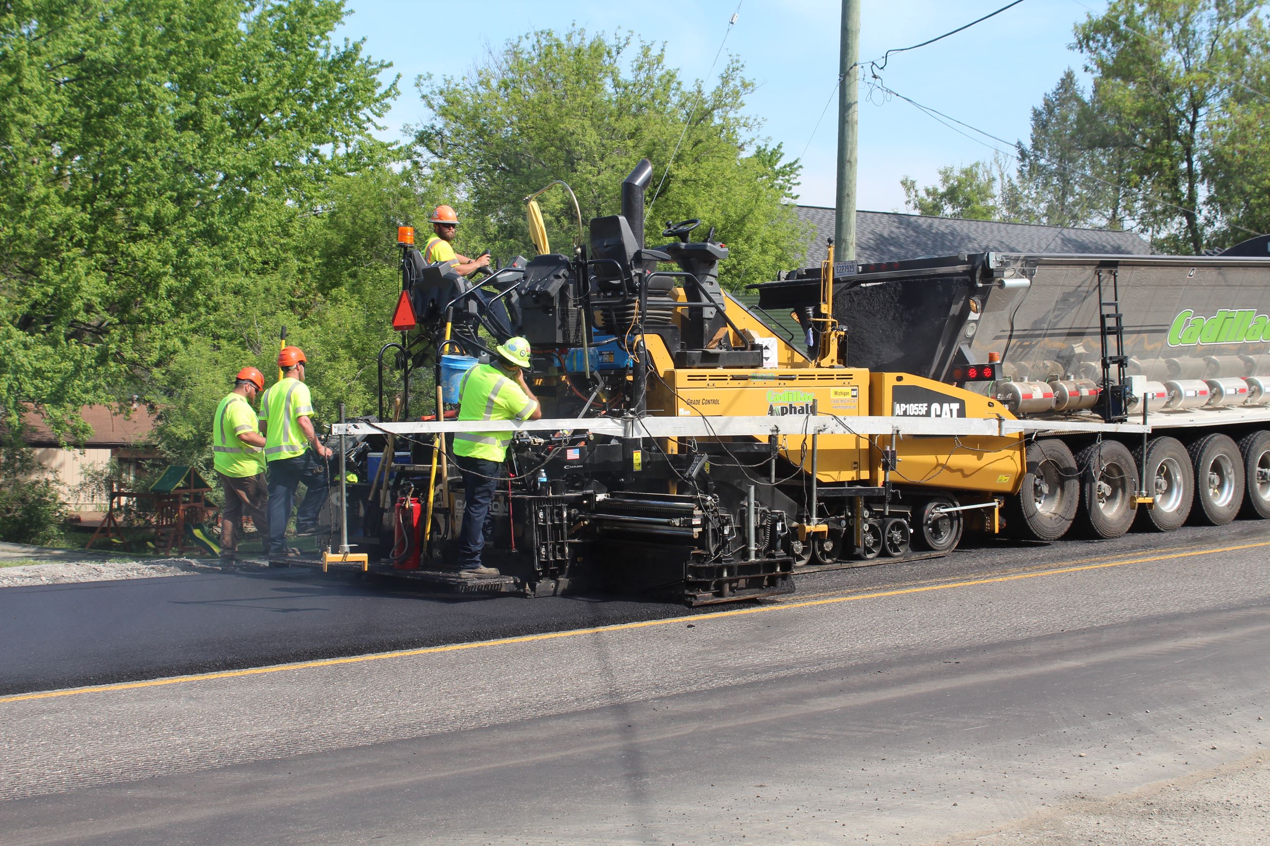 Paving on Clarkston Road (just west of Easton Road)